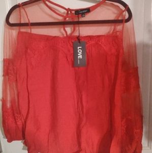 Red classy small long sleeve brand love university